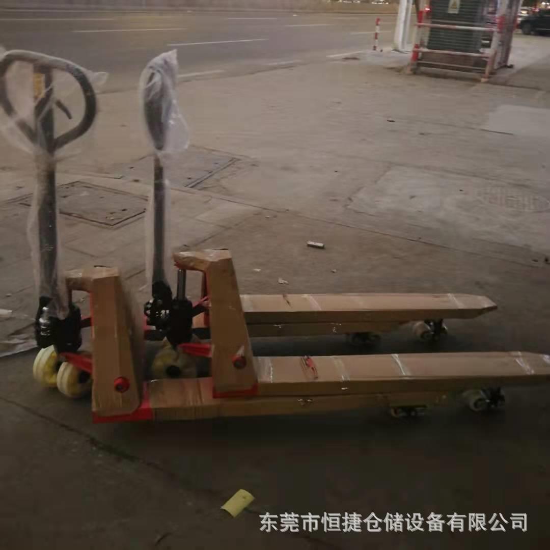 手动液压搬运叉车2吨3吨5吨手动升降托板手推叉车物流仓库叉车