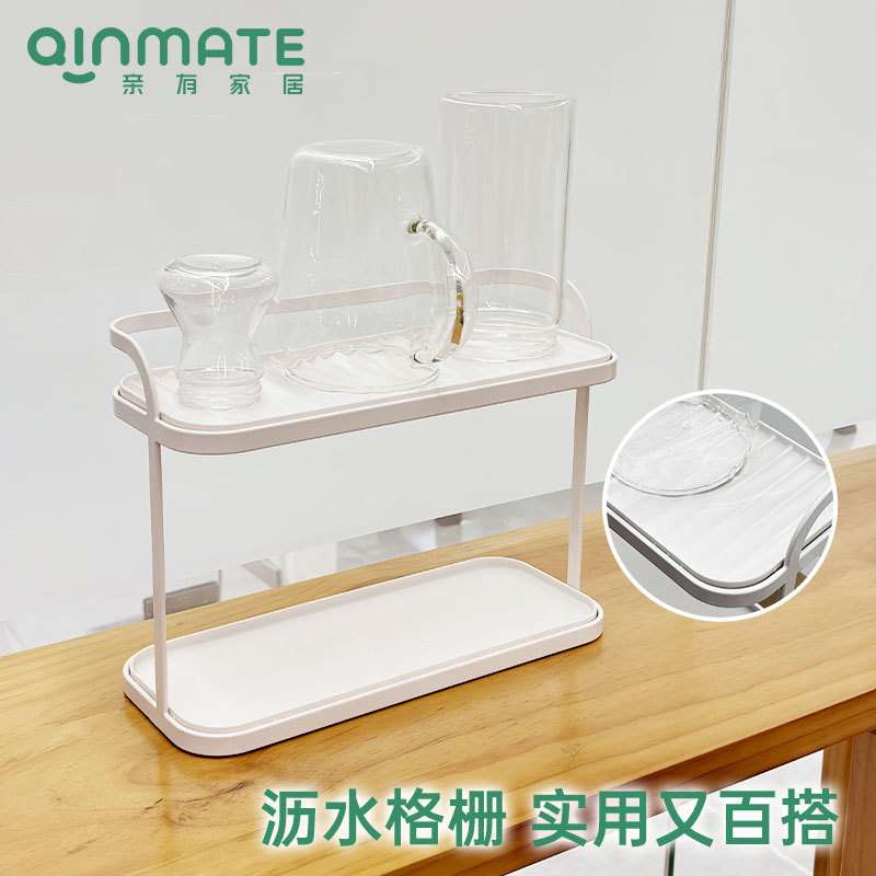 亲有调料架双层调料置物架免打孔盐罐醋瓶油瓶收纳架厨房沥水支架