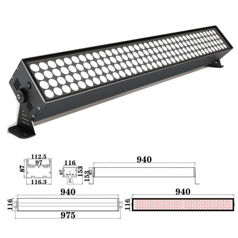 LED108W144W180W大功率洗墙灯全彩七彩DMX/RDM水景水帘染色文旅灯