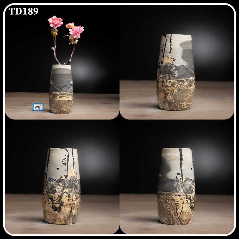 内有多款草花石国画石天然奇石打蜡款小天珠花瓶可装水不穿底笔筒