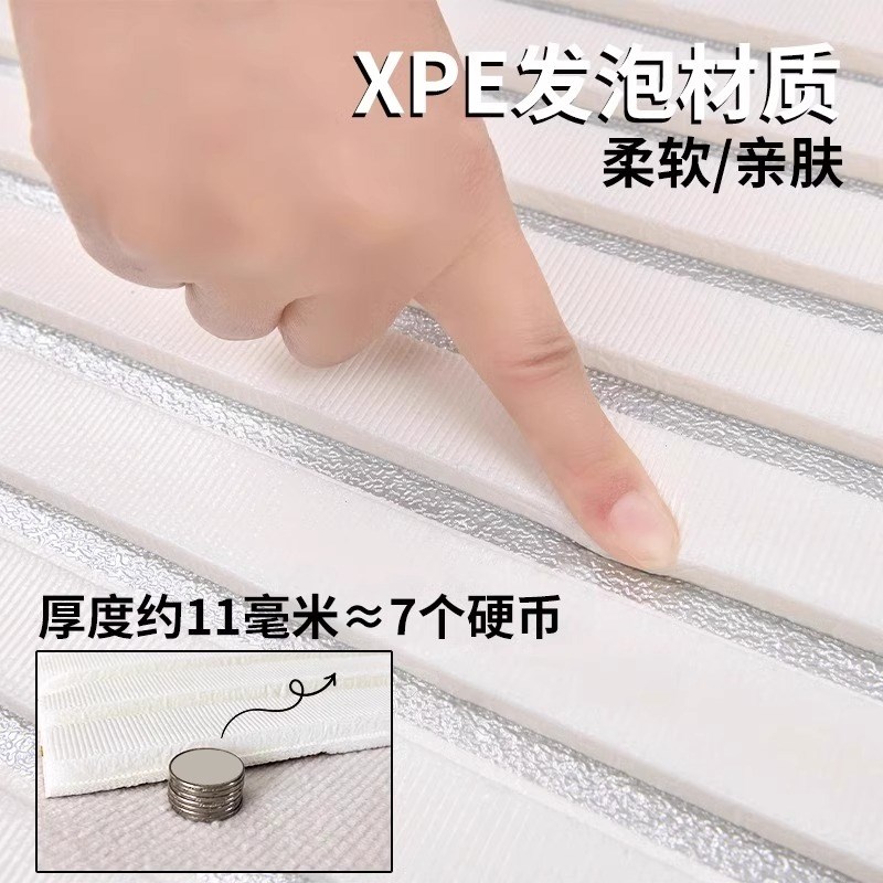 格栅板天花板吊顶装饰 自粘式防水墙贴板 3D立体木纹护墙板材防潮图片
