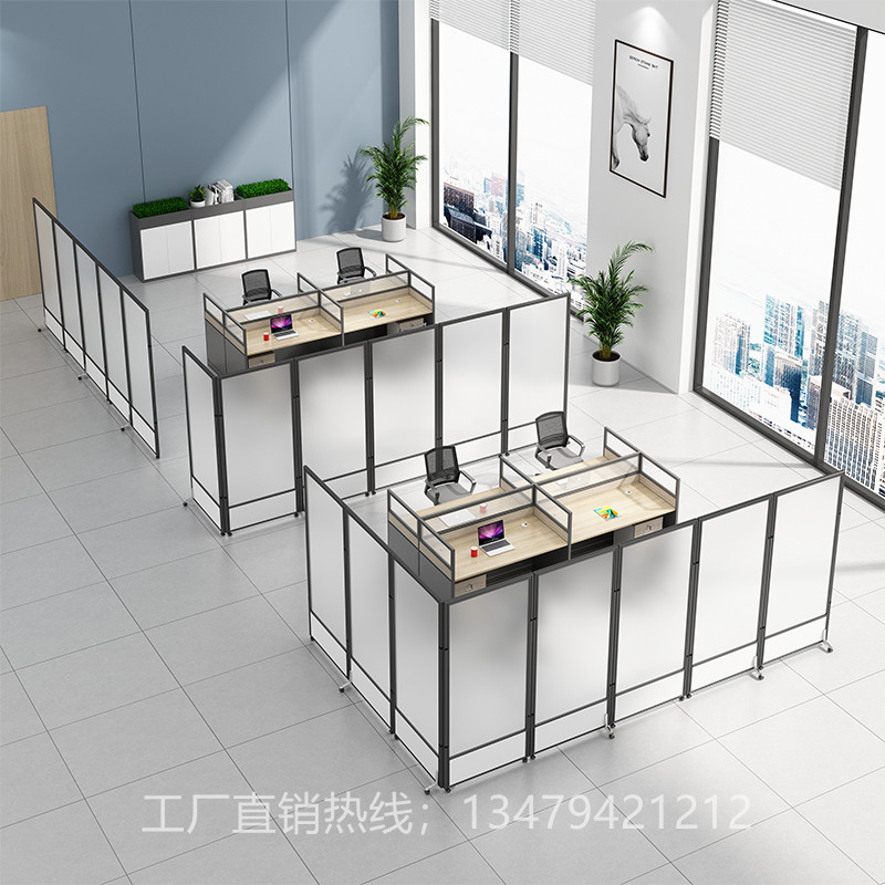 办公室屏风隔断可折叠挡板亚克力透明车间工厂活动移动屏风隔板