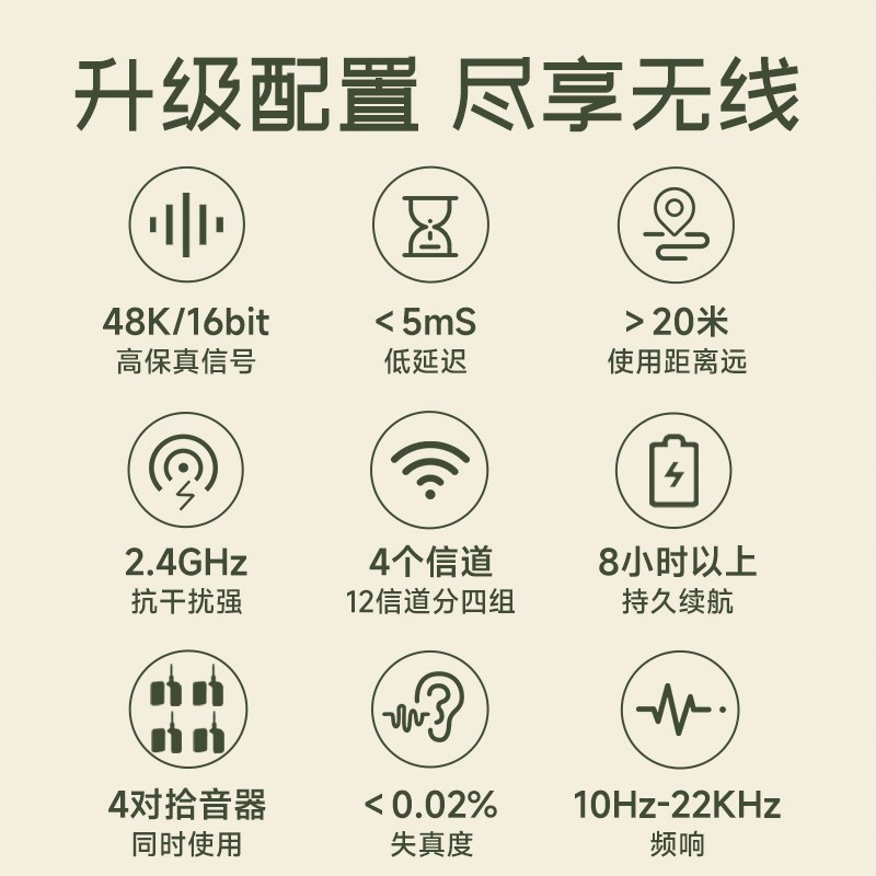 JOYO民乐无线拾音器二胡笛子麦克风葫芦丝扩音器陶笛收音夹话筒