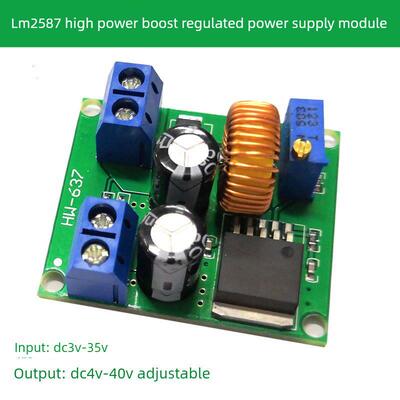 DCDC可调升压lm2587大功率稳压电源模块板3V5V12V转19V24V30V36V