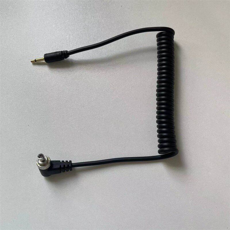 闪光灯PC同步触发线pc-2.5 PC线PC公头转2.5mm插头引闪线30-100cm