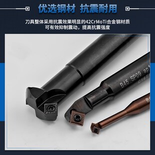 45度正反SPMG数控多功能内外上下反拉舍弃式倒角刀杆SCMT刀片
