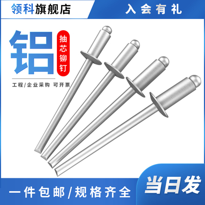 铝制抽芯铆钉加长开口型平圆头拉铆钉小拉钉M2M2.4M3.2M4M5M6.4mm