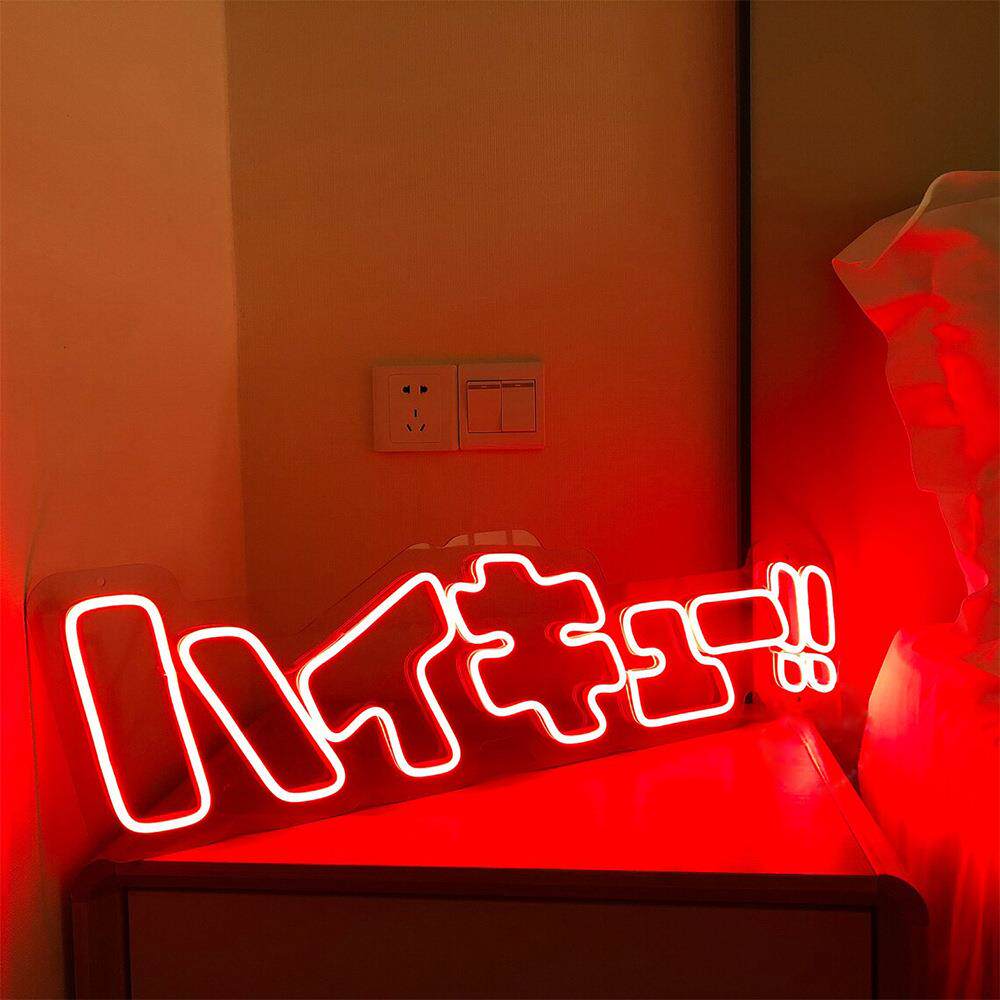 霓虹灯发光字日语片假名创意造型灯广告标识霓虹装饰灯外贸跨境