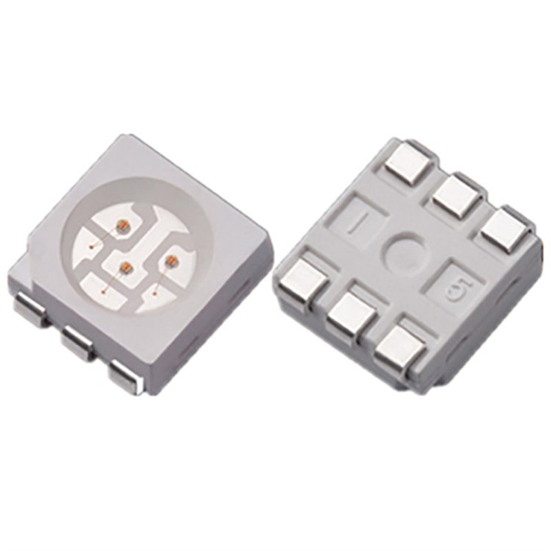 厂家直销5050贴片灯珠 七彩色 5050 RGB 0.2W LED灯珠 品质保证