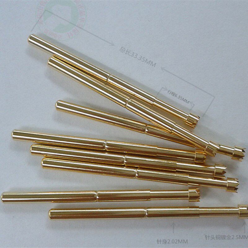 PA125-H探针 梅花九爪测试针 2.5MM镀金爪头针 34MM长弹簧金爪针