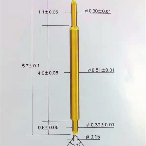 BGA双头针051BB 5.7L高频针镀金探针0.5mm半导体测试针BU/BF四爪