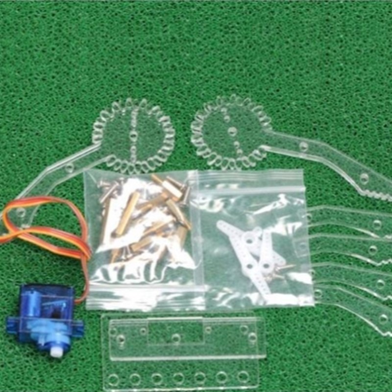 机械手亚克力SG90舵机夹持器智能小车机器人Robot配件电子抓爪