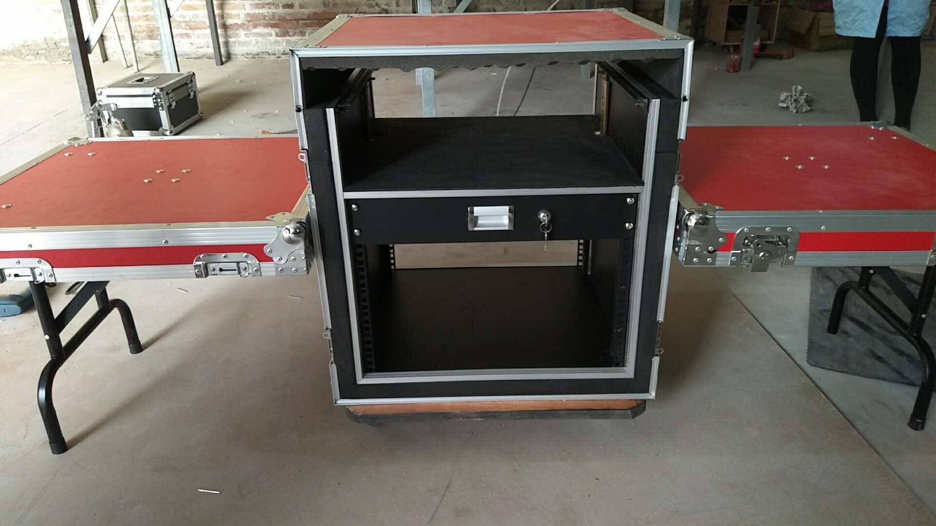 定做12U16U航空箱机柜音响机柜调音台功放话筒航空箱防震机柜