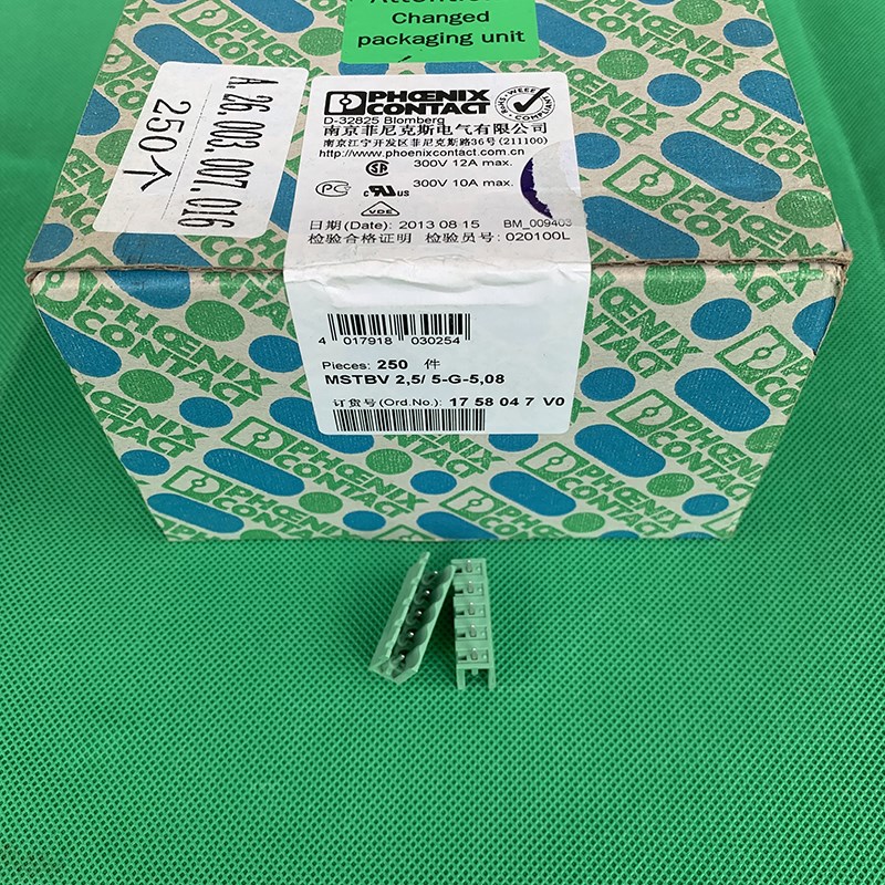 全新原装正品菲尼克斯 MSTBV2.5/5-G-5.08 1758047 5P 连接器