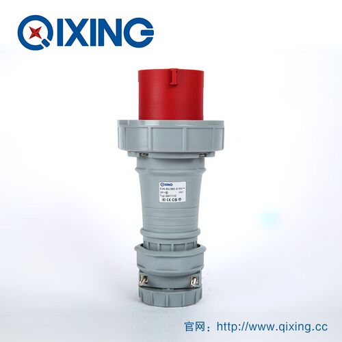 QX1110启星4P/63A插头新电源耦合器电路航空插公母接头快捷连接器