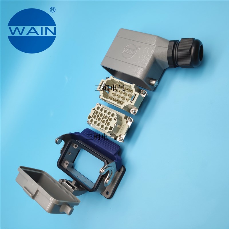 WAIN唯恩重载连接器 HEE-018-MC/FC 18芯18针16A 意尔玛航空插头