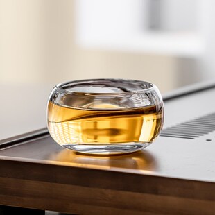 90ml水晶禅定杯茶杯主人杯单杯茶具加厚玻璃品茗琉璃杯高档不烫手