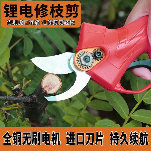 奥力通16V果木修枝剪轻巧园林树枝剪刀傲威锂电充电强力剪工业级