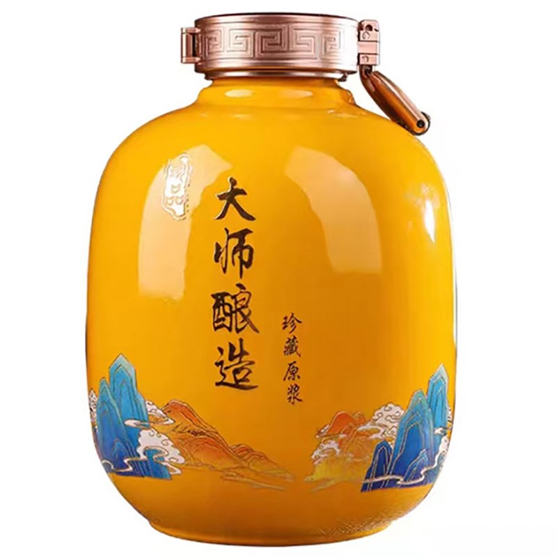 景德镇陶瓷酒坛子创意空酒瓶3斤5斤高分子盖家用窖藏泡酒壶散酒罐