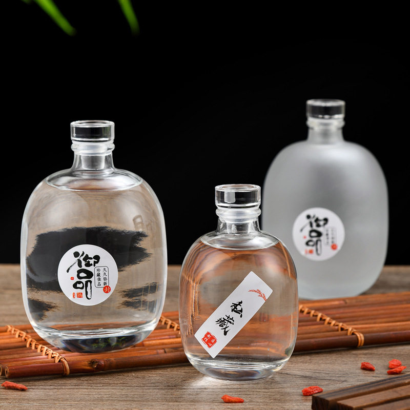 玻璃泡酒瓶空瓶密封罐瓶子摆件高档自酿果酒一斤装存白酒专用透明