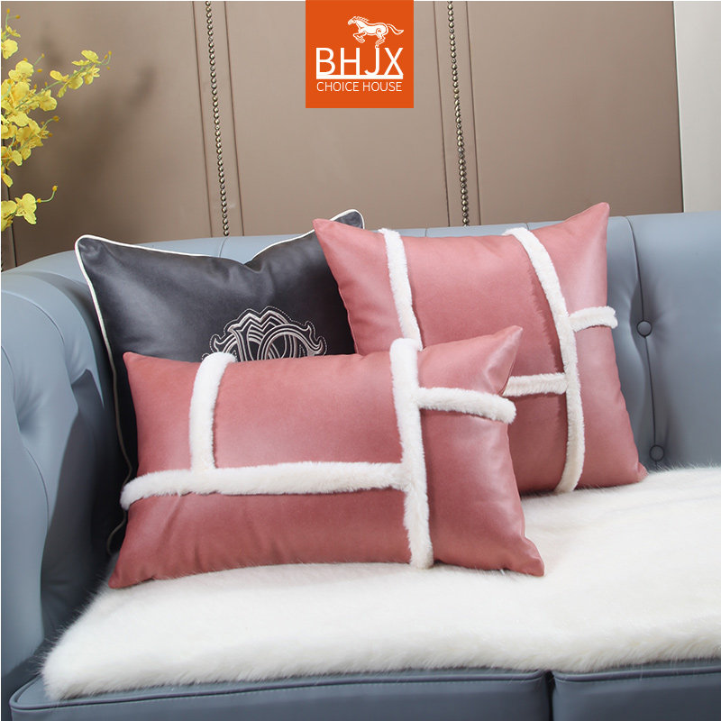 沙发抱枕高档床头靠垫可爱65x65cm抱枕套枕头靠枕客厅大号飘窗台
