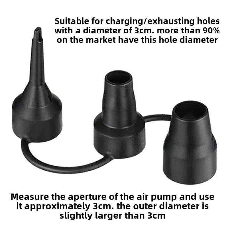 便携式电动充气泵气嘴三合一床垫玩具游泳圈户外电动泵三联充气嘴