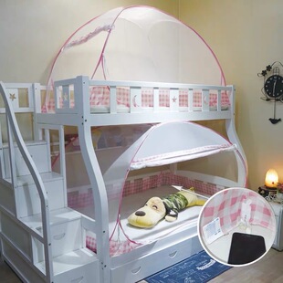 蒙古包宿舍蚊帐免安装加密1米子母床上下铺尾侧开0.9双开1.2三门