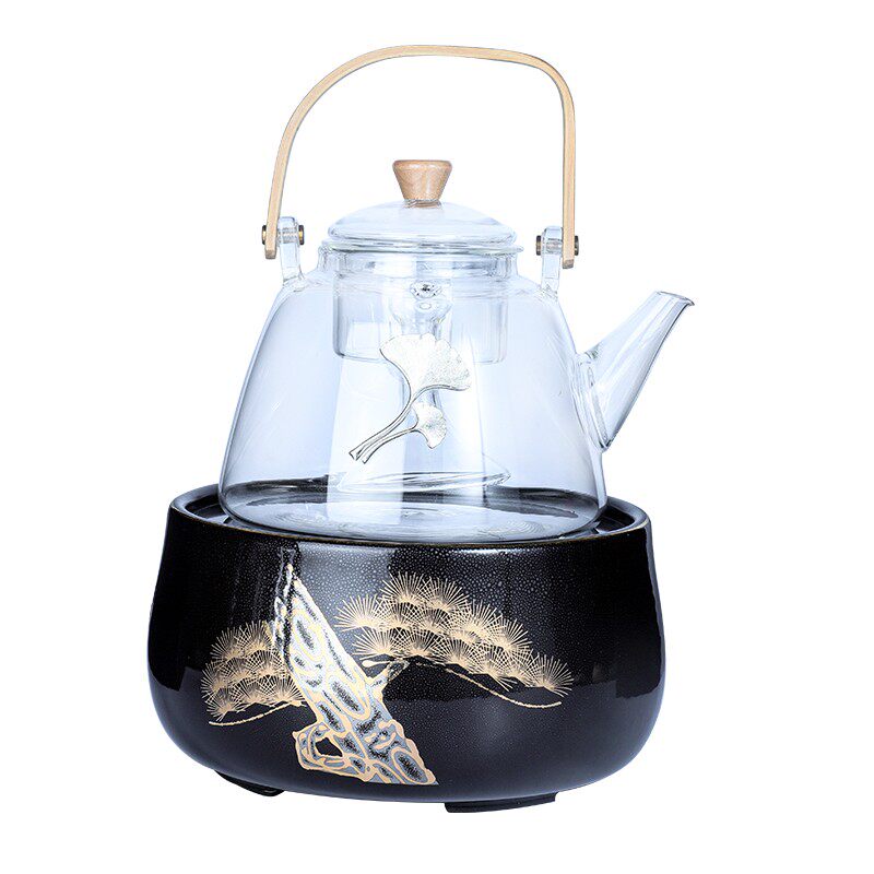 莺歌烧电陶炉煮茶器玻璃煮茶壶茶具套装静音家用全自动日式煮茶炉
