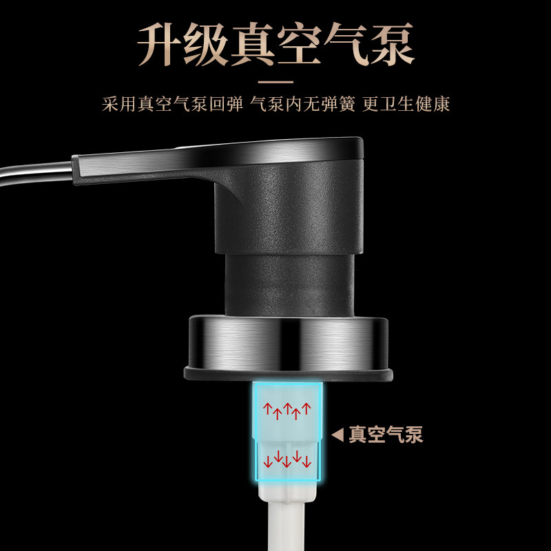 按压式玻璃油瓶酱料瓶蚝油壶油壶按压嘴泵头调料瓶定量调味罐家用图片