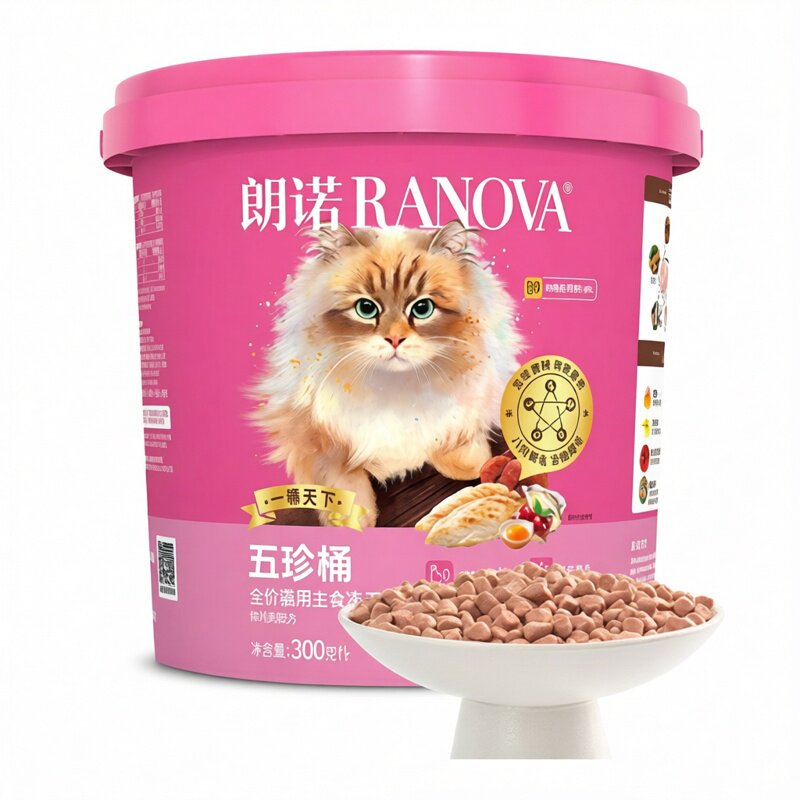 朗诺五珍桶猫主食冻干五珍桶300g图片
