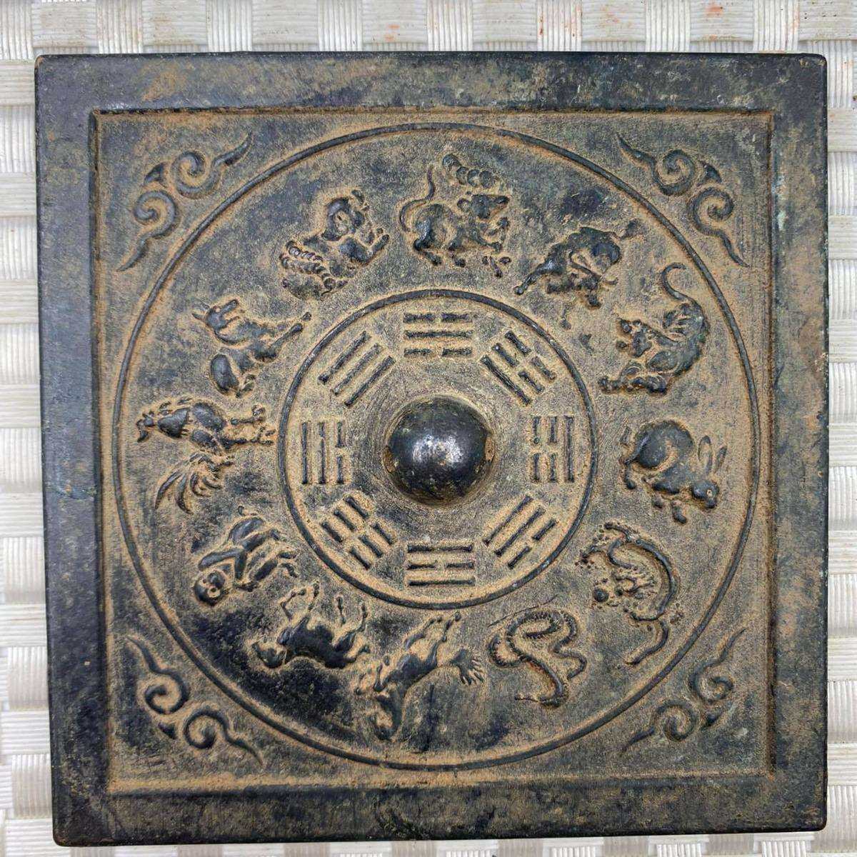现货古董杂件做旧仿古铜器铜镜复古摆件新品地摊货源