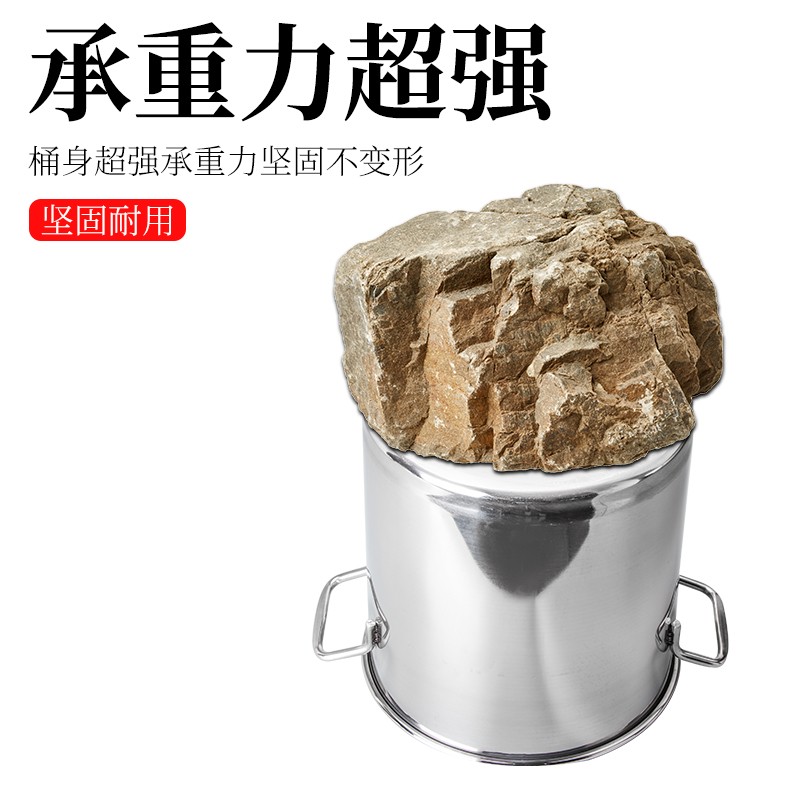 不锈钢茶桶奶茶店专用商用带盖汤桶加厚加深大容量圆桶油桶煮珍珠