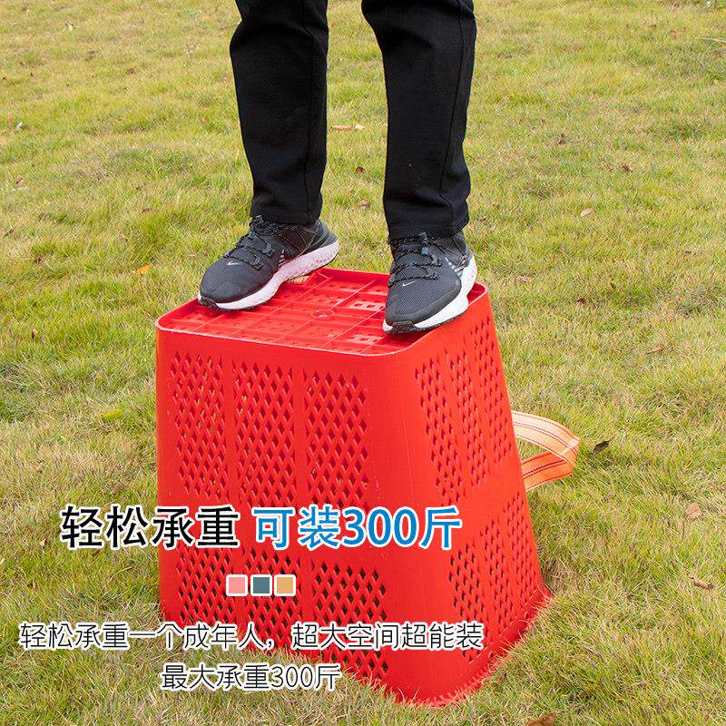 牛娃漏水料竹篓加镂空厚大型户塑外家果用耐RTJ用磨采摘水熟胶背