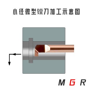 MGR 钨钢小孔径镗刀 合金内孔切槽刀杆 加硬微型孔槽刀杆切槽加工