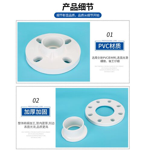 PVC法兰片 给水管分连一体20 25 32 40 50 63 75 90 110 125 160