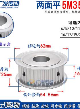 两面平 5M35齿/T 同步轮 槽宽11/16/21/27AF型 同步皮带轮 孔8-30