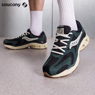 Saucony索康尼GRID FUSION LC男鞋防滑耐磨老爹鞋百搭低帮休闲鞋