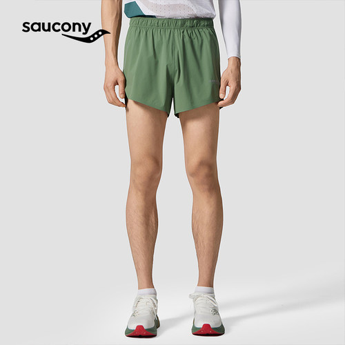 Saucony索康尼男士马拉松轻薄运动裤竞速健身跑步裤训练透气短裤