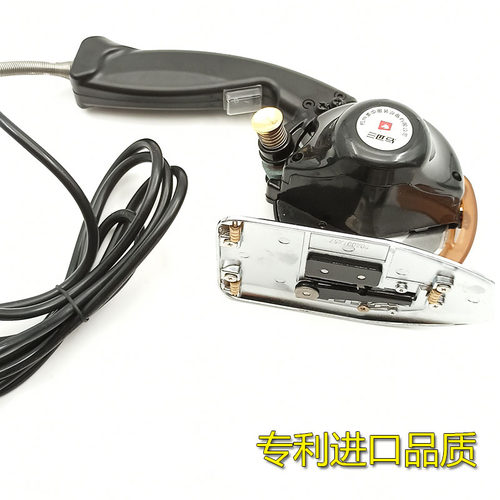 三匹马无刷电动圆刀裁剪伺服直驱电剪刀服装布料皮革手推式裁布机