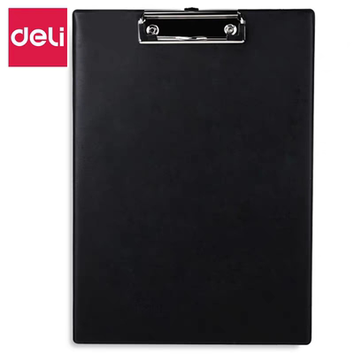 得力9244文具书写板夹A4皮革夹板开单夹子平头写字板夹 办公用品