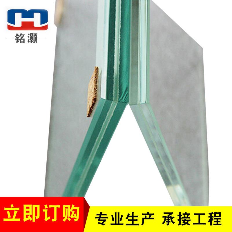 广州专业订制建筑隔音,防爆6mm+0.76PVB+6mm,透明夹胶钢化玻璃