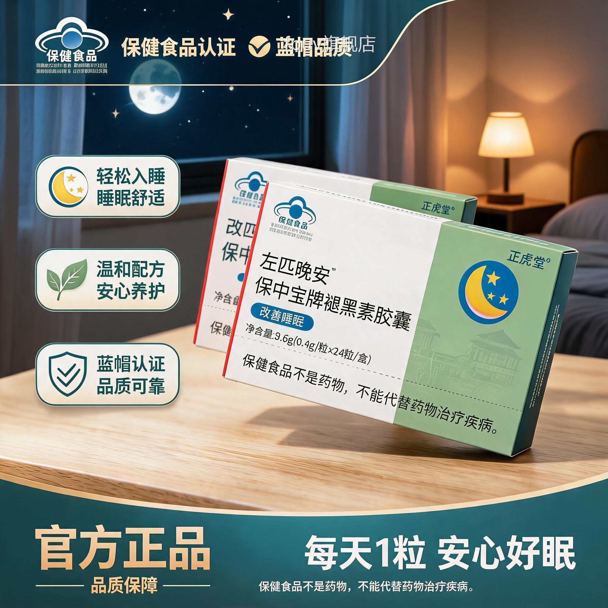 左匹佐L左褪黑素助安瓶眠克隆片B6正品晚安胶囊JFPUV旗舰店