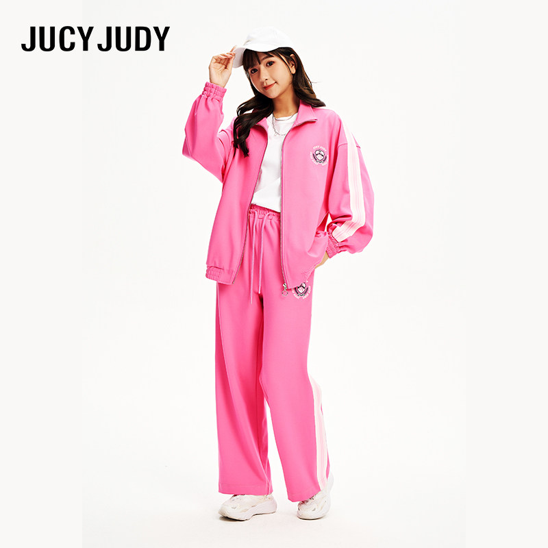 JucyJudy2023秋季新款学院风休闲套装减龄显瘦百百搭翻领上衣外套