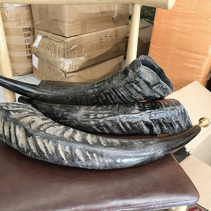 号角天然水牛角纯手工制作大号吹号表演道具民族装饰士喇叭工艺品