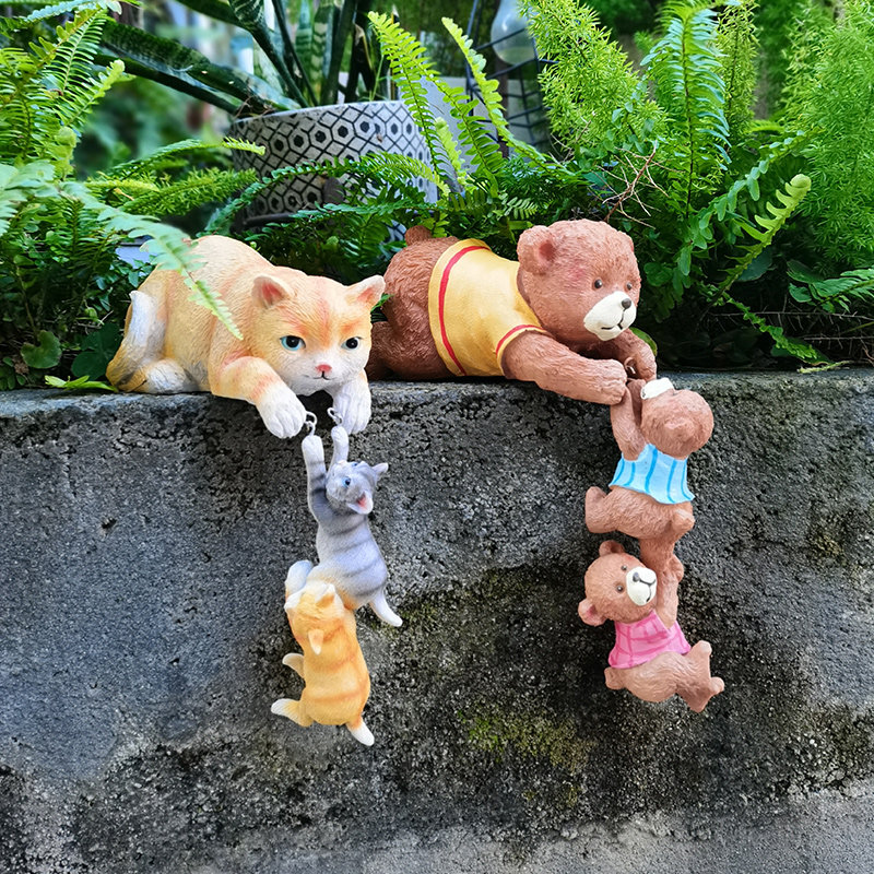 庭院小猫摆件户外花园阳台动物家居别墅民宿台阶花架花盆搭配饰品