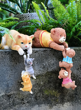 庭院小猫摆件户外花园阳台动物家居别墅民宿台阶花架花盆搭配饰品