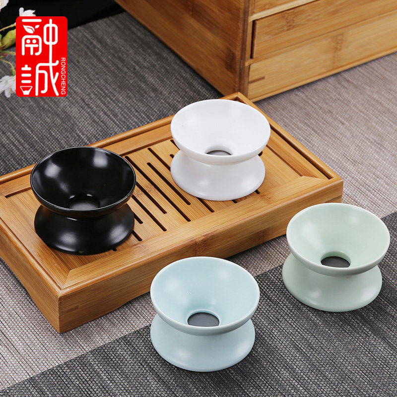 茶漏茶滤创意陶瓷过滤网茶叶茶隔过滤器功夫茶具配件网纱泡茶漏斗图片