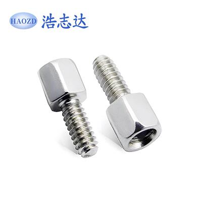 镀镍DB头VGA配套六角隔离柱4#-40*5+7+10英制M3电脑COM串口螺丝母