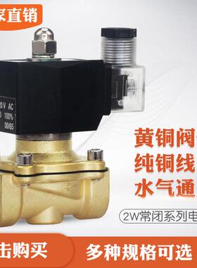 徽正2W-200-20/DN20黄铜防雾防潮电磁阀可节能长时间6分220V常闭