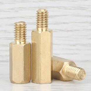 单通六角铜螺柱主板隔离柱M3*X4X5X6X8X10X12X20+3/4/5Mm